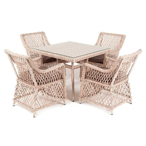 Обеденные группы из искусственного ротанга