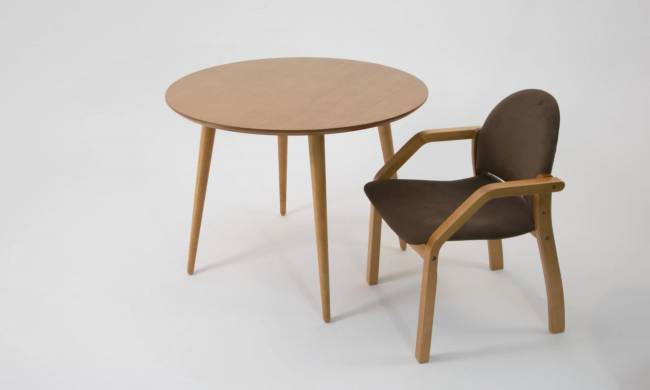 Стол Монте К 100 натур со стульями Джуно натур велюр коричневый Стол Монте К 100 натур со стульями Джуно натур велюр коричневый