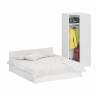 Кровать белая двуспальная 1800 с угловым шкафом Стандарт цвет белый