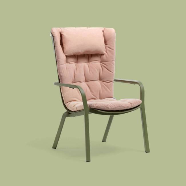 Подушка-подголовник для лаунж кресла Folio розовый 465х290х70 мм