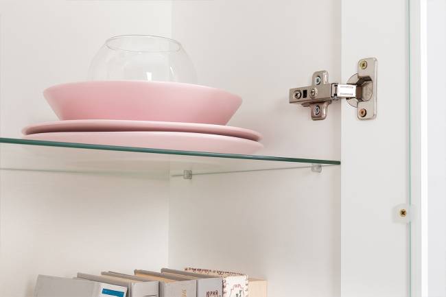 Пенал со стеклом и комод-ТВ-тумба Валенсия цвет белый шагрень Пенал со стеклом и комод-ТВ-тумба Валенсия цвет белый шагрень