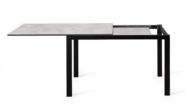 Стол DikLine L110 хромикс белый/ опоры черные Стол DikLine L110 хромикс белый/ опоры черные