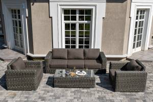 "Боно" лаунж-зона из искусственного ротанга, цвет графит "Боно" лаунж-зона из искусственного ротанга, цвет графит