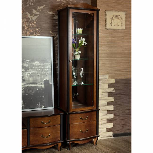 Шкаф-витрина Джульетта, орех Л Шкаф-витрина Джульетта, орех Л
