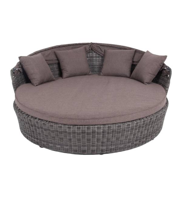 "Стильяно" плетеная кровать круглая, цвет графит "Стильяно" плетеная кровать круглая, цвет графит