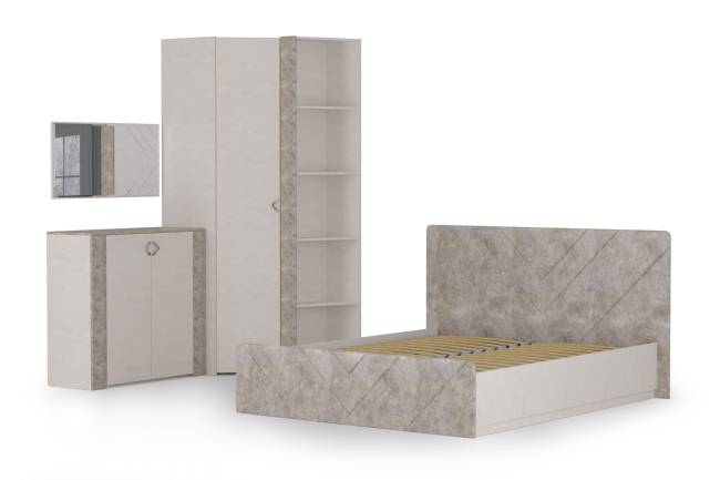 Спальня Амели № 9 цвет шёлковый камень/бетон чикаго беж Спальня Амели № 9 цвет шёлковый камень/бетон чикаго беж