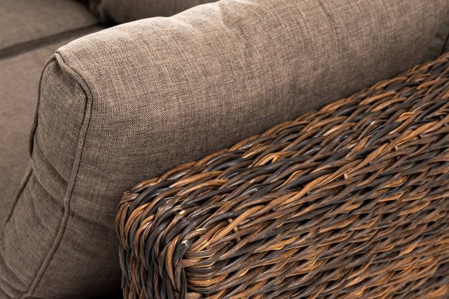 "Лунго" трансформирующаяся лаунж-зона из искусственного ротанга (гиацинт), цвет коричневый