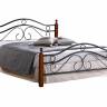 Кровать AT-803 дерево гевея/металл, 160*200 см (Queen bed), красный дуб/черный дуб темный дерево гевея/металл Кровать AT-803 дерево гевея/металл, 160*200 см (Queen bed), красный дуб/черный дуб темный дерево гевея/металл