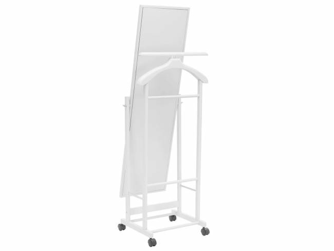 Вешалка костюмная с зеркалом на колесах В 24Н белый Вешалка костюмная с зеркалом на колесах В 24Н белый