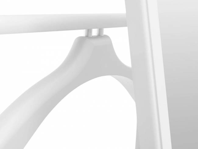 Вешалка костюмная с зеркалом на колесах В 24Н белый Вешалка костюмная с зеркалом на колесах В 24Н белый