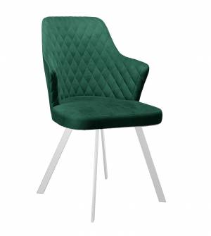 Стул DikLine 345 K13 изумруд, ножки белые