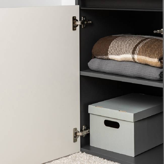 Два шкафа Сидней 13.200 цвет антрацит/МДФ веллюто капучино