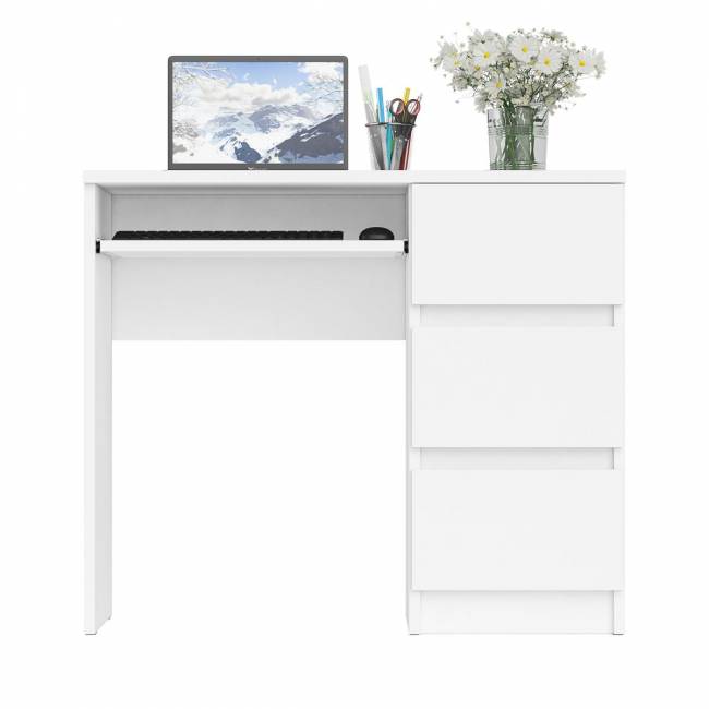 Стол компьютерный три ящика Мори МС-6 правый цвет белый Стол компьютерный три ящика Мори МС-6 правый цвет белый
