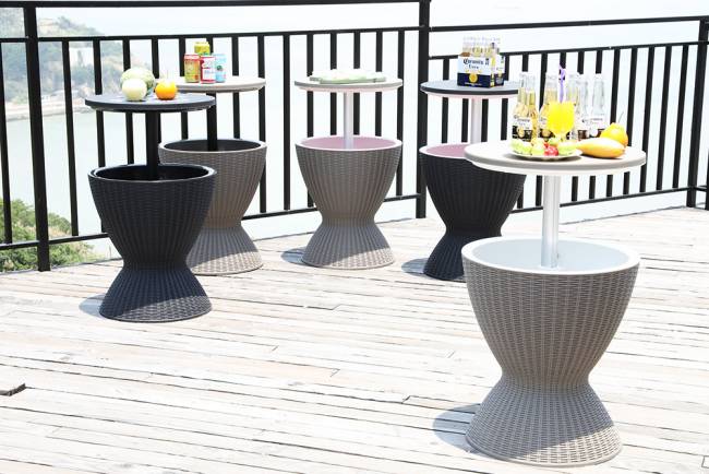 Стол пластиковый мини-бар Belle Cool Bar тортора Ø485х575/821 мм Стол пластиковый мини-бар Belle Cool Bar тортора Ø485х575/821 мм