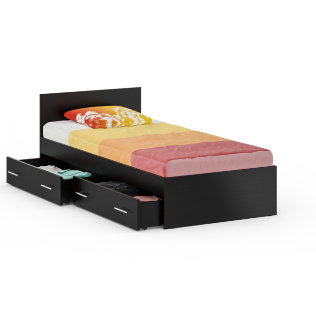 Кровать с ящиками Стандарт 0900 цвет венге Кровать с ящиками Стандарт 0900 цвет венге