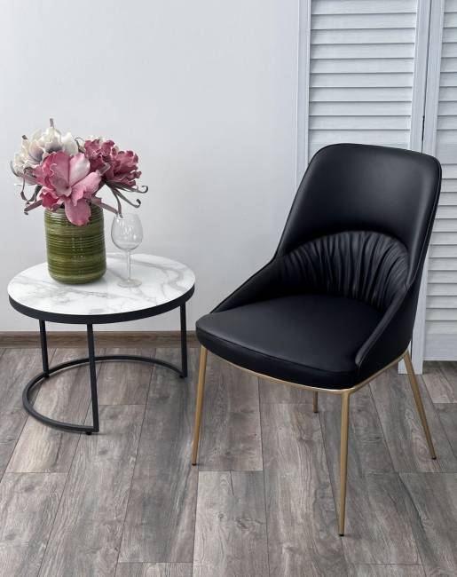 Стул ABRIOLA Black Ti-25, PU / бронзовый, ®DISAUR