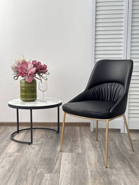 Стул ABRIOLA Black Ti-25, PU / бронзовый, ®DISAUR