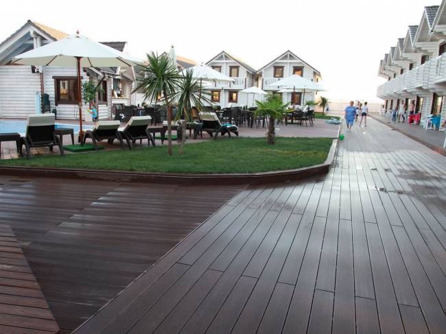 Террасная доска DARVOLEX шовная, 150*23,5*6000 мм, коричневый