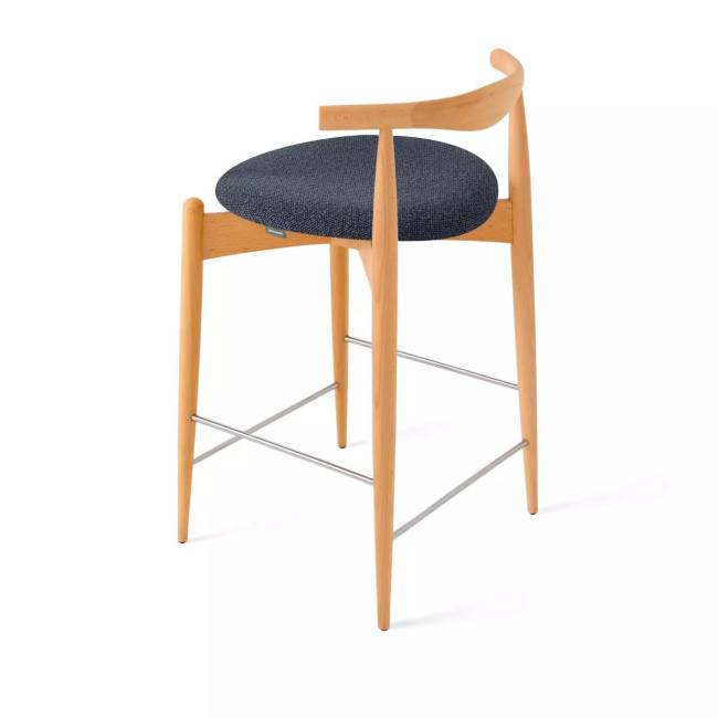 Стул Noble полубарный, массив бука - графит - бук светлый