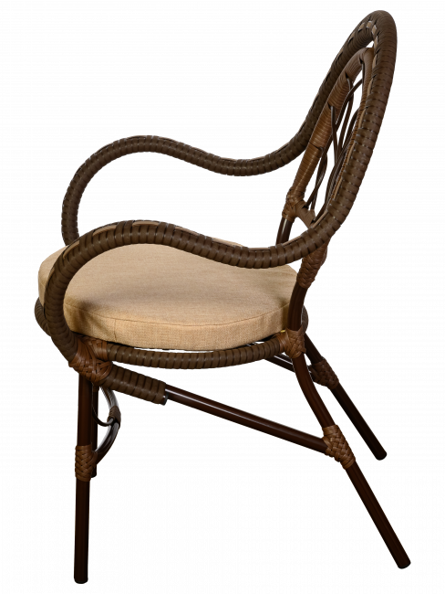 Стул Java (Ява) из искусственного ротанга, орех