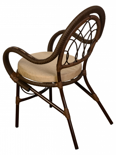 Стул Java (Ява) из искусственного ротанга, орех