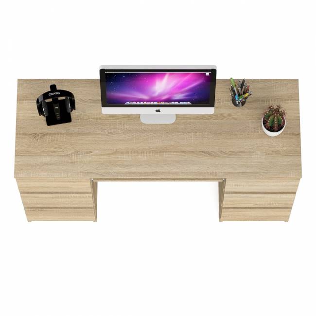 Компьютерный стол с двумя тумбами Мори МС-2 цвет дуб сонома Компьютерный стол с двумя тумбами Мори МС-2 цвет дуб сонома