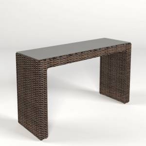 Стол барный "Малага", из искусственного ротанга, коричневый, черный