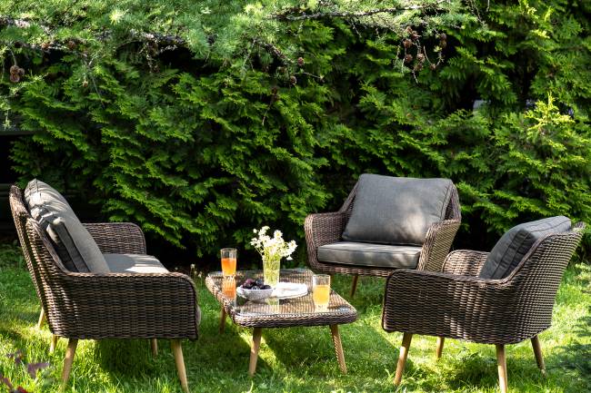 "Прованс" лаунж-зона плетеная из искусственного ротанга, цвет коричневый "Прованс" лаунж-зона плетеная из искусственного ротанга, цвет коричневый