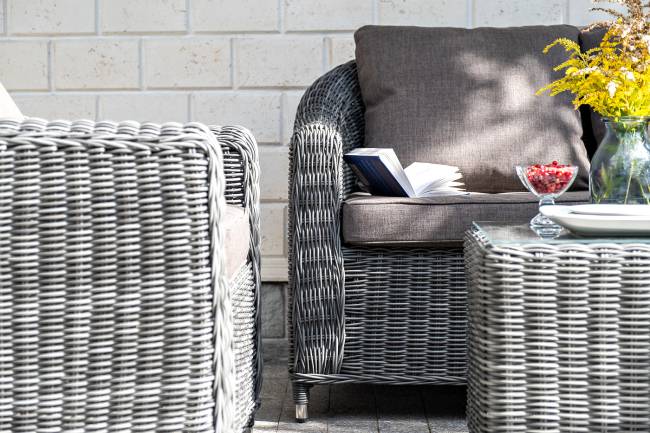 "Кон Панна" лаунж-зона из искусственного ротанга, цвет графит