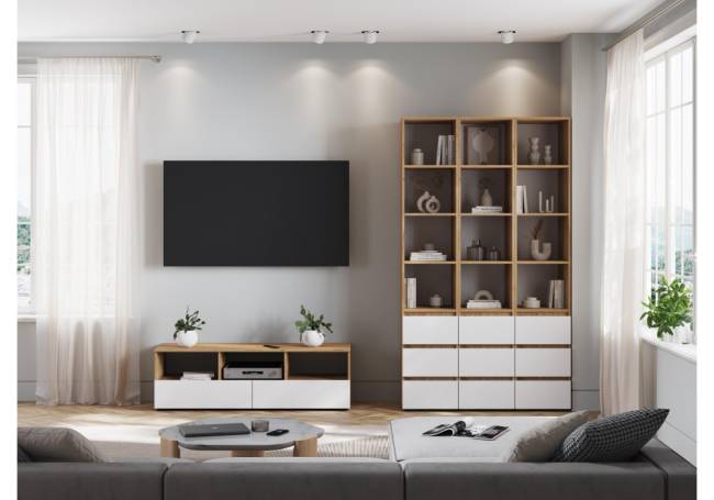 Элла ТБ 02 белый / дуб крафт золото