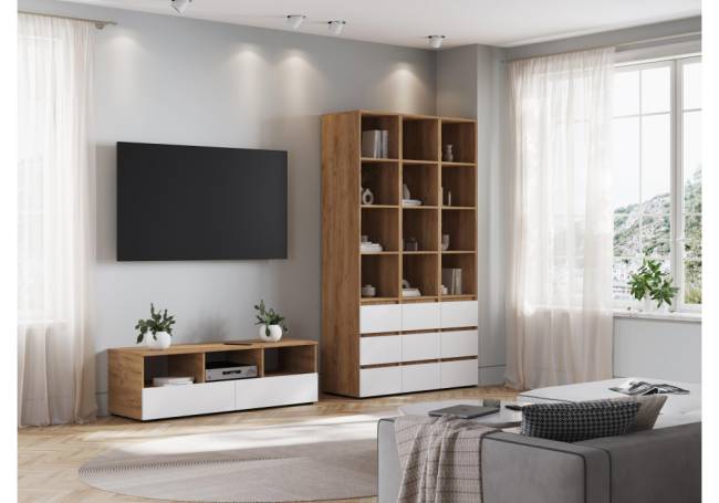 Элла ТБ 02 белый / дуб крафт золото