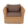 "Капучино" кресло из искусственного ротанга, цвет соломенный