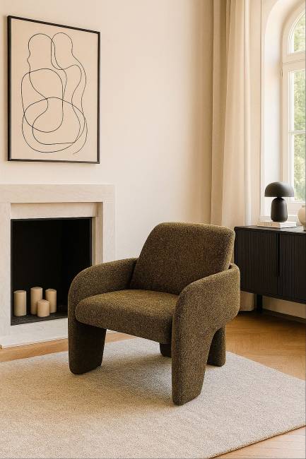 Кресло CUBE OTE SEA-360 Зеленый, ткань/каркас металл в тканевой обивке OTE SEA 360 ®DISAUR