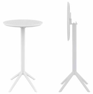 Стол пластиковый барный складной Sky Folding Bar Table 60 белый Ø600х1080 мм