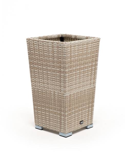 "Капучино" кашпо для цветов плетеное из искусственного ротанга, цвет бежевый "Капучино" кашпо для цветов плетеное из искусственного ротанга, цвет бежевый