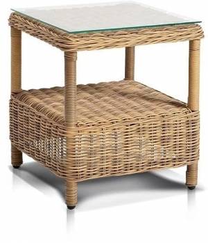 Столик журнальный из искусственного ротанга "BURSA", бежево-коричневый Столик журнальный из искусственного ротанга "BURSA", бежево-коричневый