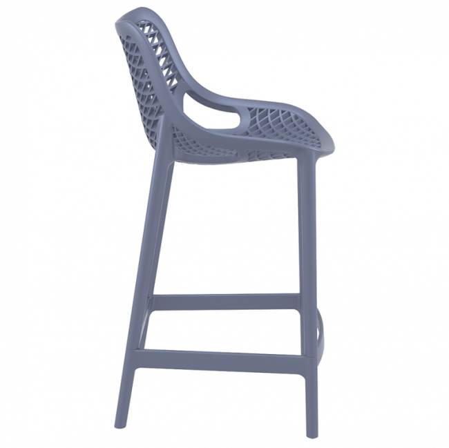 Стул пластиковый полубарный Air Bar 65 темно-серый 440х510х950 мм Стул пластиковый полубарный Air Bar 65 темно-серый 440х510х950 мм