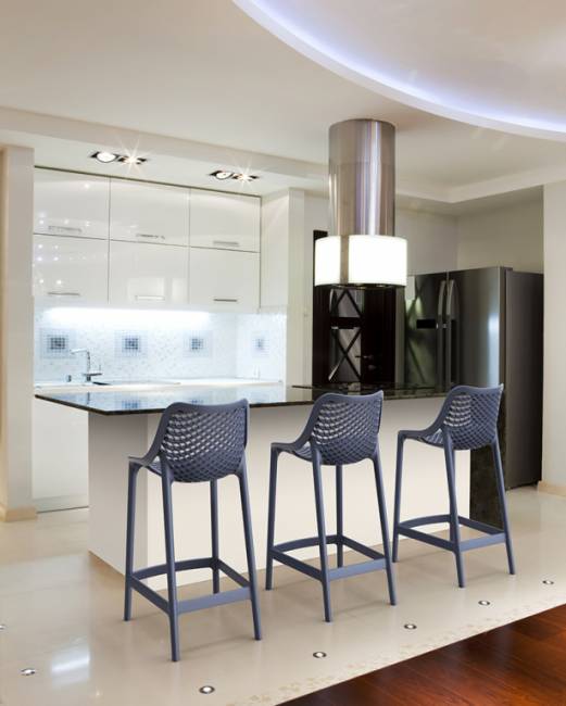 Стул пластиковый полубарный Air Bar 65 темно-серый 440х510х950 мм Стул пластиковый полубарный Air Bar 65 темно-серый 440х510х950 мм