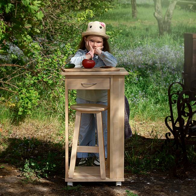 Тумба с табуретом лак Тумба с табуретом лак