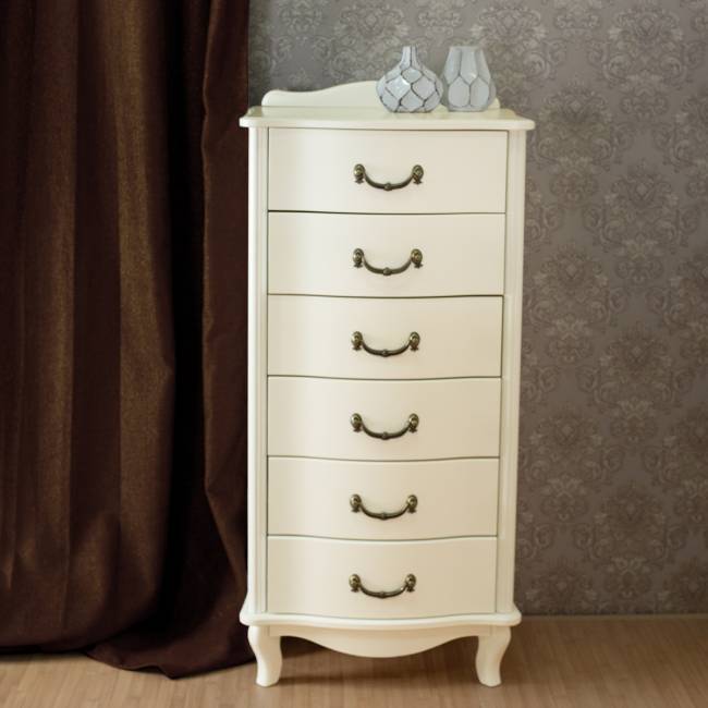 Комод Джульетта узкий 6 ящ., дуб шампань Л