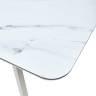 Стол ARUBA 140 GREY-WHITE/ WHITE глазурованное стекло М-City