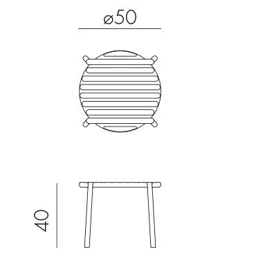 Столик пластиковый журнальный Doga грушевый Ø500х400 мм Столик пластиковый журнальный Doga грушевый Ø500х400 мм