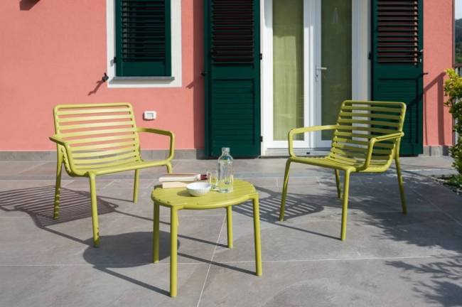 Столик пластиковый журнальный Doga грушевый Ø500х400 мм Столик пластиковый журнальный Doga грушевый Ø500х400 мм